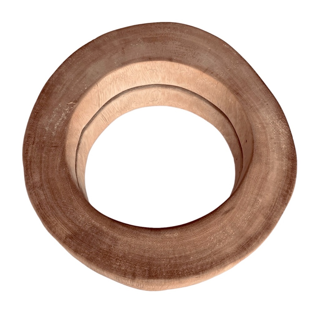 Abstract Natural Wood Mirror